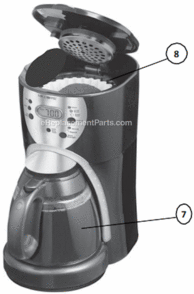Page A Diagram and Parts List for ISX43-1NP  Mr Coffee Coffee Maker